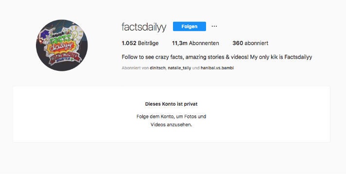 Privater Account factsdailyy