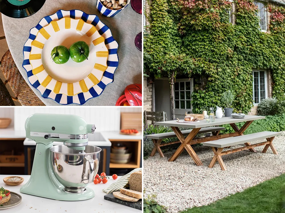 Wedding registry ideas chosen by our team of expert buyers, features anna+nine scalloped plate, KitchenAid mixer and garden set from Garden Trading