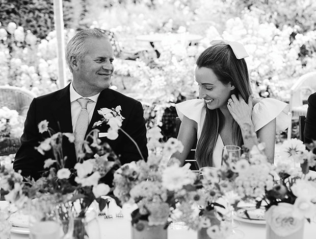 bride and groom at their wedding reception