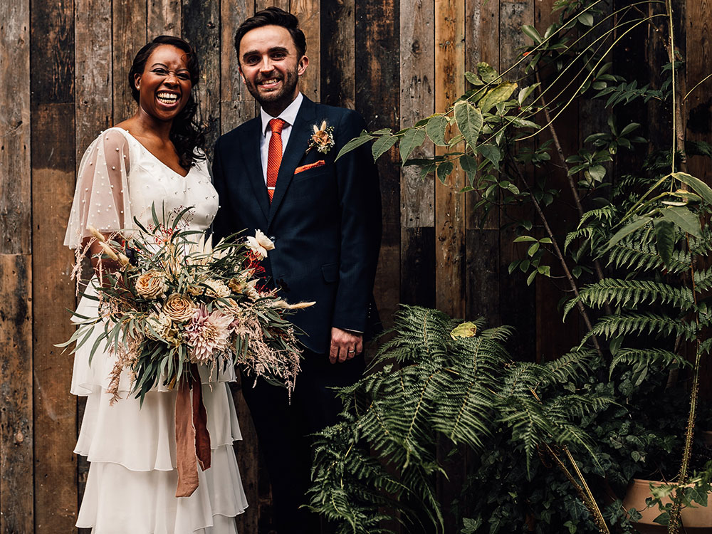 Ally & Nick with foliage
