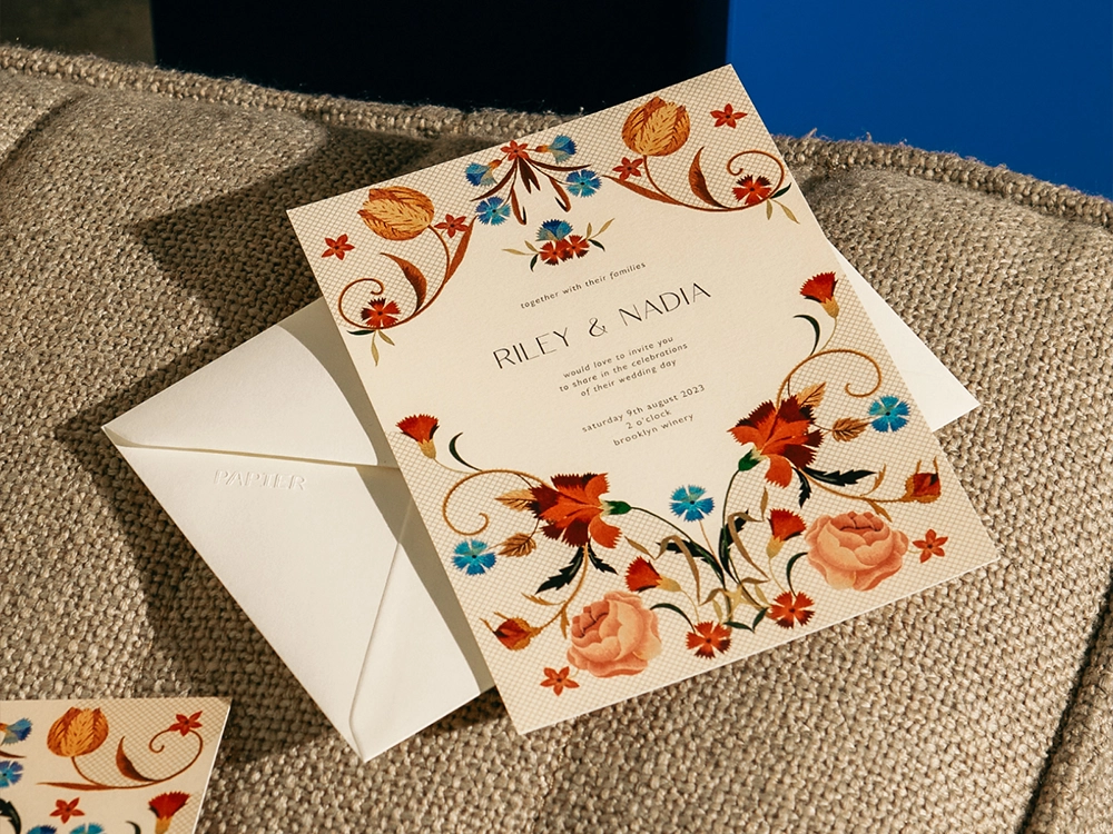 Wedding invitation example from Papier