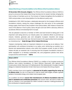 Haizea Wind Group: A Powerful Addition to the Offshore Wind Foundations Alliance 