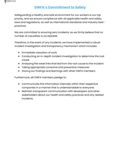 OWFA's Commitment to Safety 