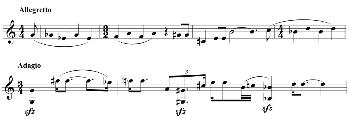 דוגמה 15: מימושים חלופיים לשורה של תהלים