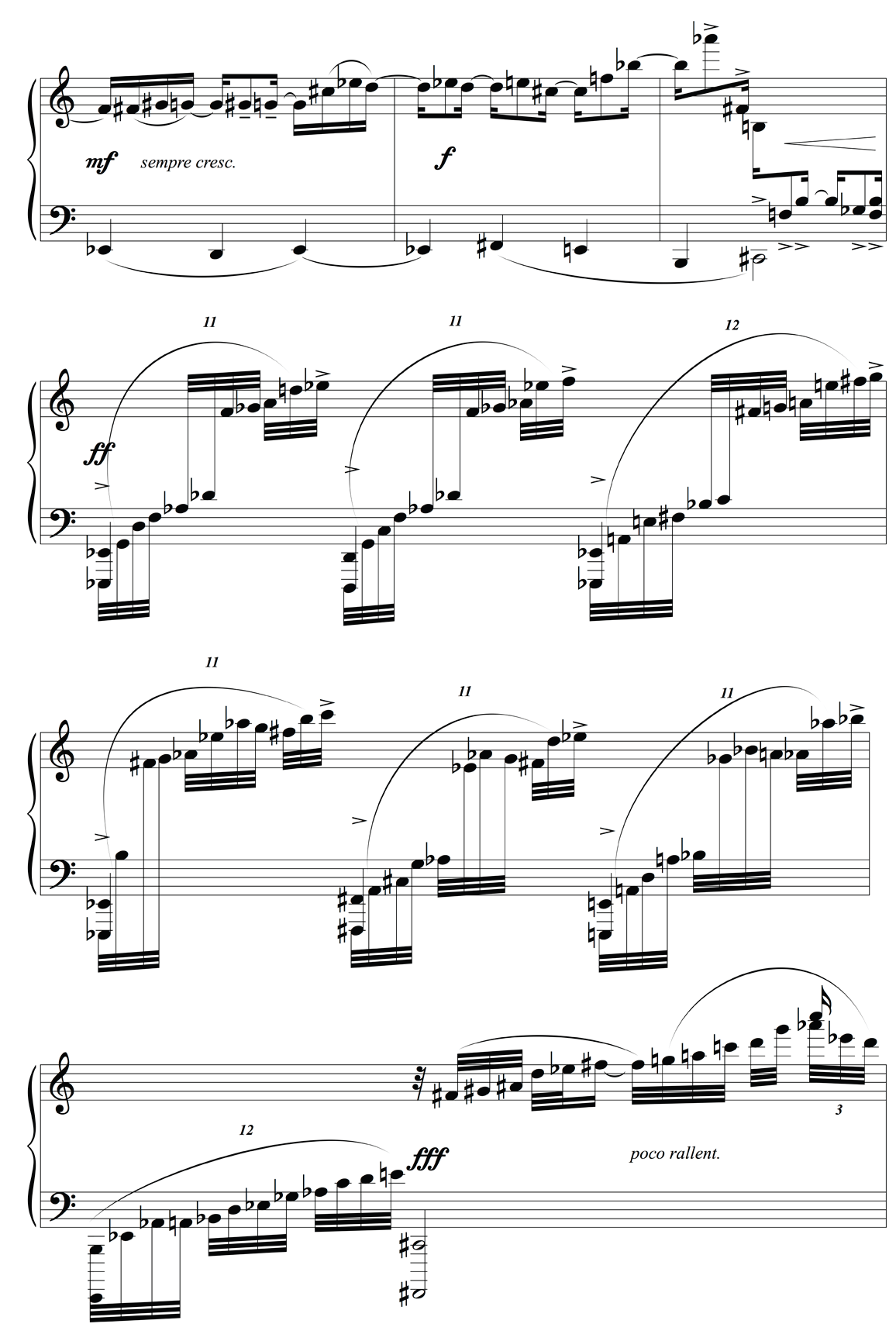 דוגמה 4: טל, **שלושה קטעים** (1937), תיבות 33-28