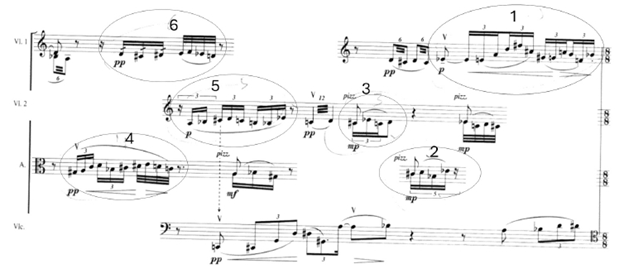 תיבה 3 מ- *Constellations* (למעלה) ספרה 24-22 מ- *Temps suspend* (למטה)