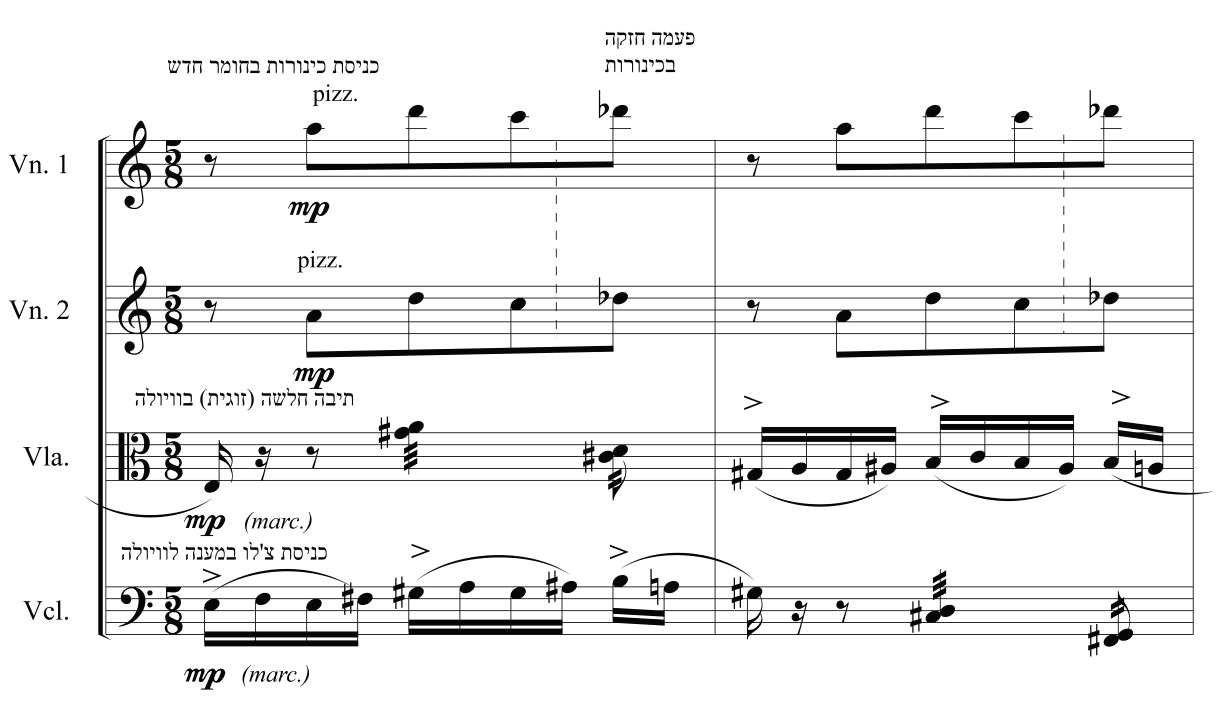 דוגמה 6: קשתות קיץ, תיבות 18-17, מוערות