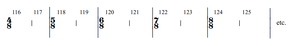דוגמה 2, תמונה רביעית - הסדרה הריתמית העולה אשר בונה את טרצט הרצח