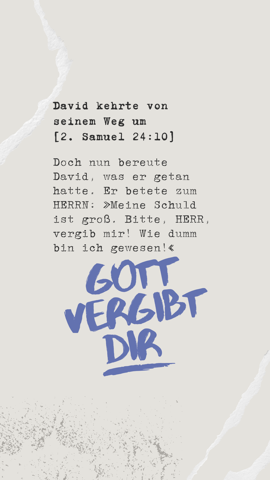Umkehr bleibt nie unbeantwortet