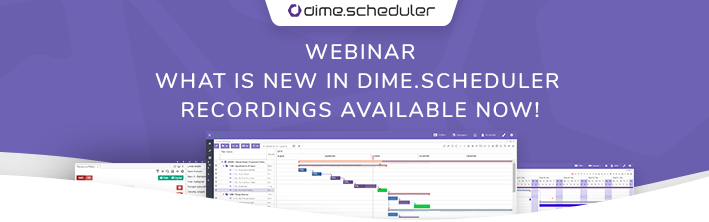 The recordings of the "What is new in Dime.Scheduler" webinar are ...