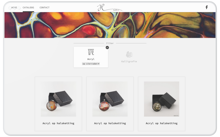 H-Art portfolio website mockup